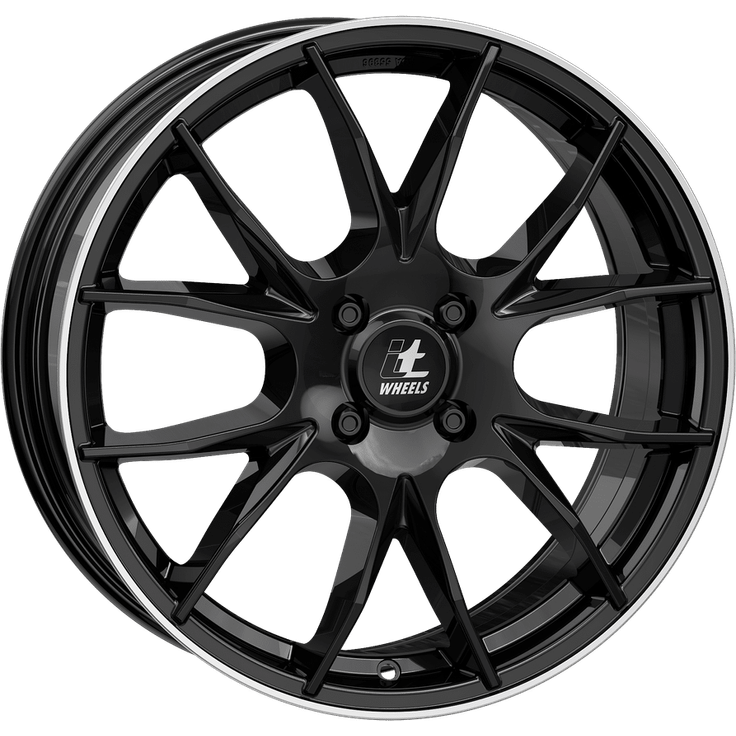 it Wheels Kira Gloss Black Polished Lip 17" – Bild 3