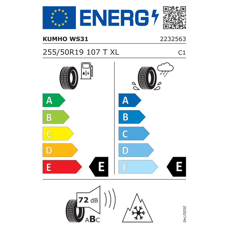 Kumho Wintercraft WS31 SUV 255/50R19 107 T – Bild 3