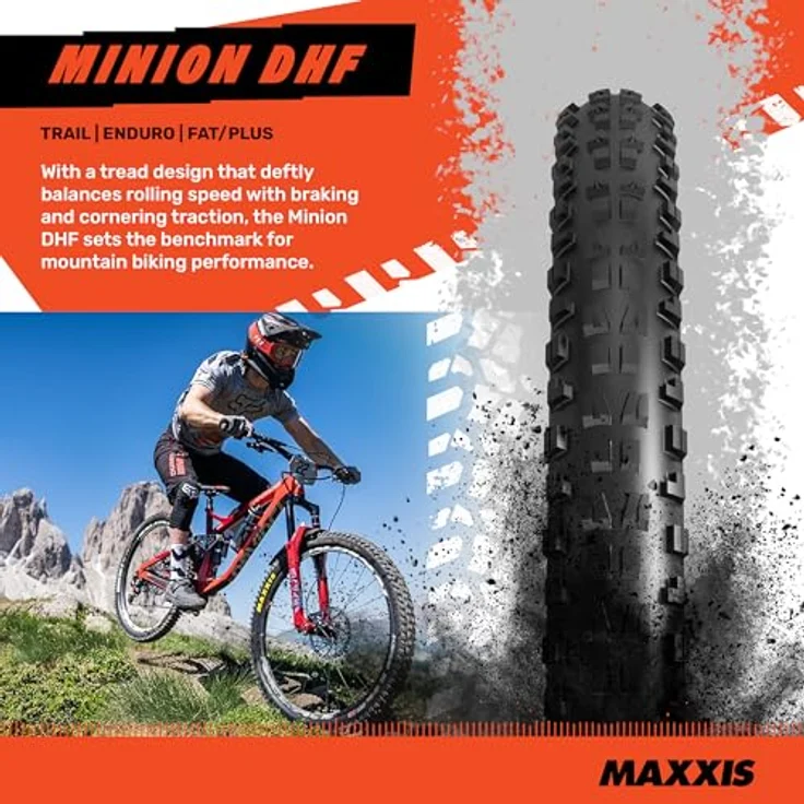 Maxxis Minion DHF TR EXO, Faltreifen 27.5 x 2.30 für Mountainbike, Tubeless Ready mit EXO Protection – Bild 2