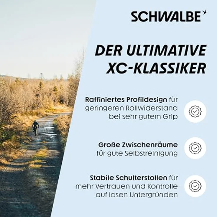Schwalbe Veloreifen (29 x 2.25, 57-622), Cross Country mit Speed und Kurvenstabilität – Bild 4