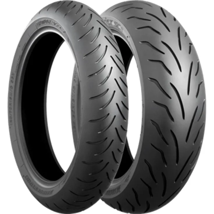 Bridgestone SC1R, Motorradreifen 120/80R16 60P, hohe Laufleistung und optimales Handling auf trockener und nasser Fahrbahn