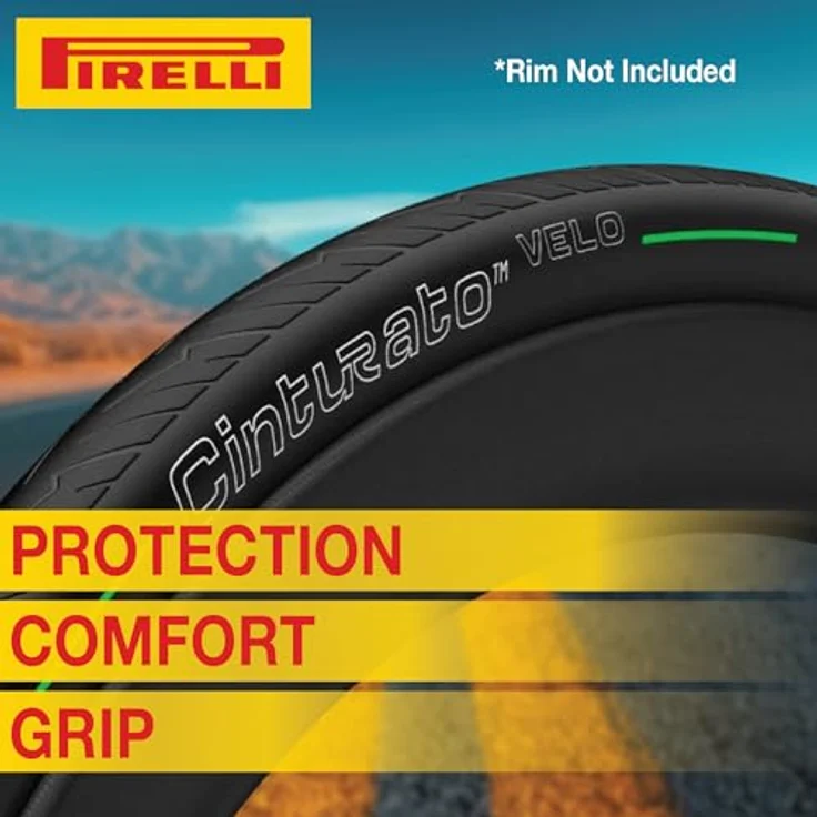 Pirelli Cinturato Velo, verstärkter Veloreifen 28 x 1.10, für Schlauch- und schlauchlosen Einsatz, ideal für Training und Pendeln auf Straße und Schotter – Bild 5