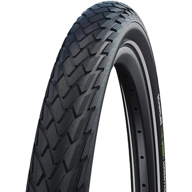 Schwalbe Green Marathon, Veloreifen 27.5 x 2.35 (60-584) mit ADDIX Compound und Green Guard Pannenschutz, reflektierend