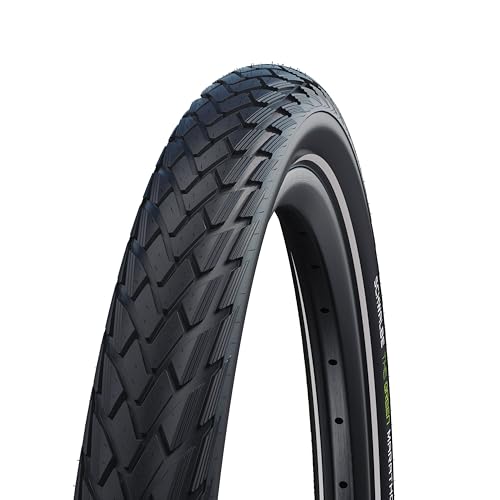 Schwalbe Green Marathon, Veloreifen 28 x 2.15 (55-622) mit ADDIX Compound und Green Guard Pannenschutz, Reflex