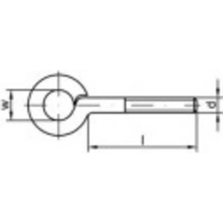 TOOLCRAFT Gewindeösen Typ 48 (Ø x L) 10mm x 15mm 100St.
