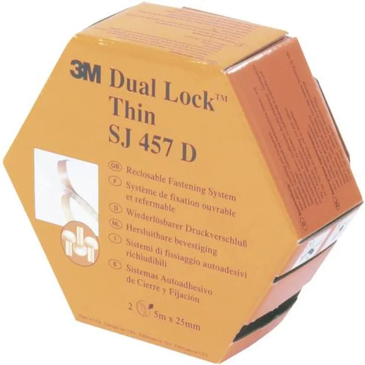 3M SJ 457D Dual Lock Klettband zum Aufkleben Pilzkopf (L x B) 5000mm x 25mm Transluzent 5m