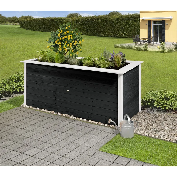 weka-Profi-Hochbeet 669 C, anthrazit-weiss, 28 mm 205 x 80 x 81 cm