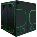 Grow Box Grow Zelt für Pflanzen Growbox Gewächshaus Garten Anzucht Gemüse Kräuter Schrank Indoor 200x200x200cm Blumen klein Tomaten Hydro Green
