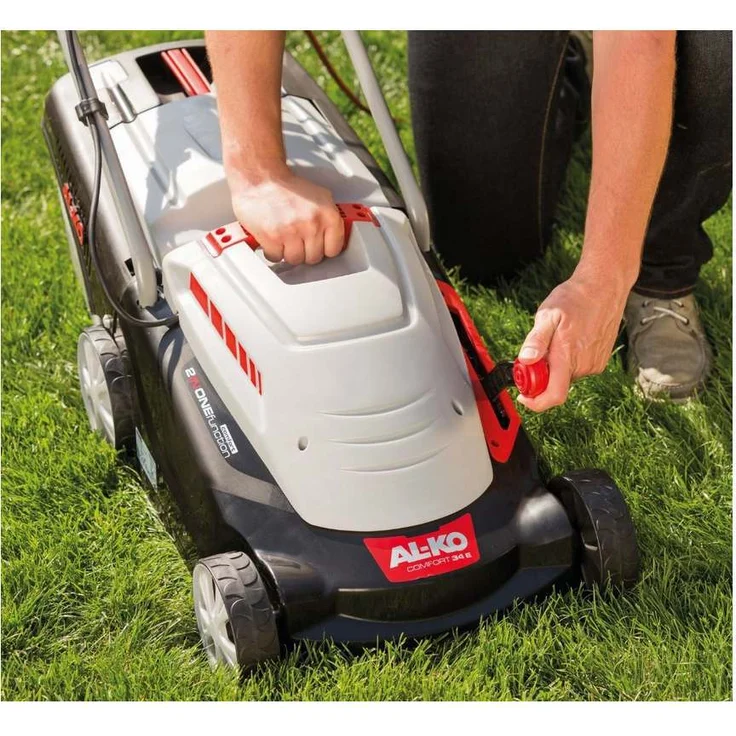 AL-KO Elektro-Rasenmäher 34 E Comfort - 34 cm Schnittbreite, 1.200 W Motorleistung, für Rasenflächen bis 300 m², Schnitthöhe 6-fach verstellbar, 37 l Fangkorb – Bild 6