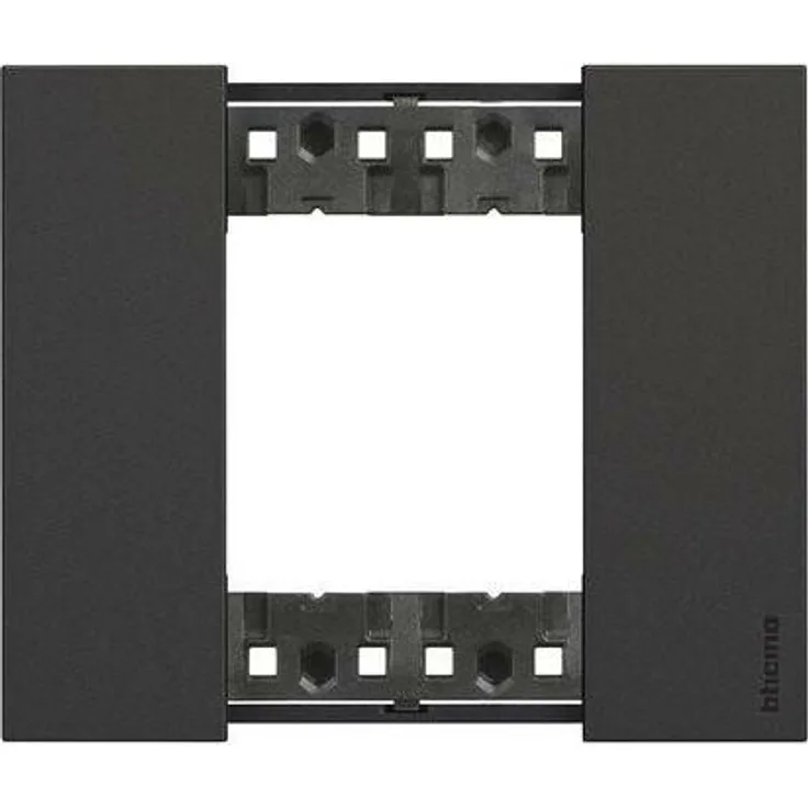 Bticino Living Now Platte, 3 Module, Farbe: Schwarz KA4802KG