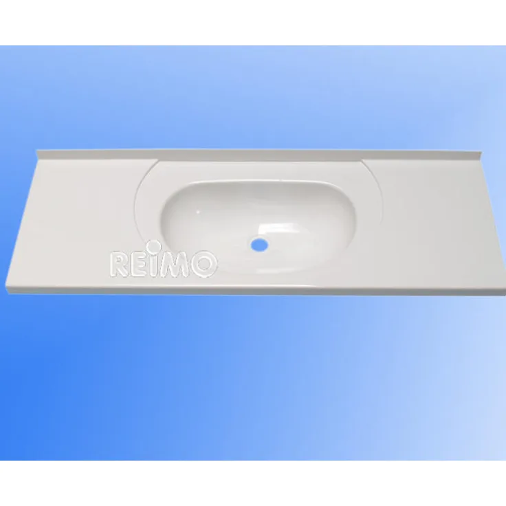 Reimo Einbauwaschbecken 89,5x31,5 cm aus ABS Weiss