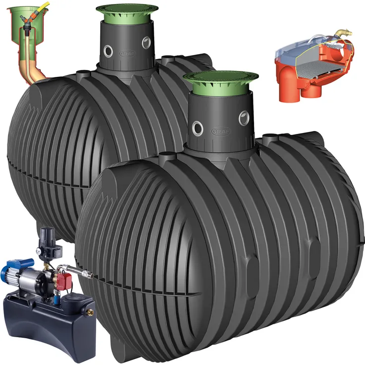 GRAF Regenwasser-Erdtank Carat 13000L Eco-Plus begehbar
