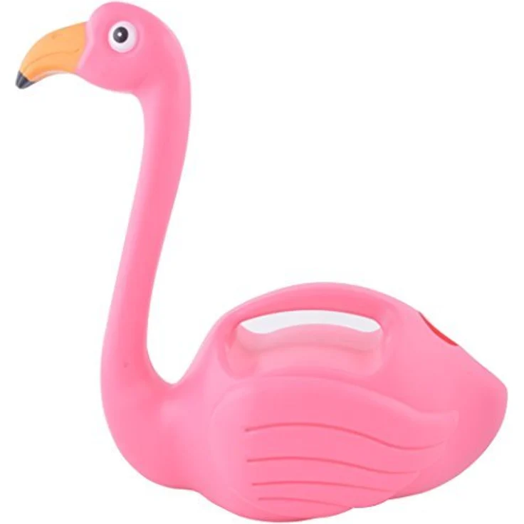Esschert Design Flamingo Gießkanne aus HDPE, 28,6 x 14,4 x 30,1 cm