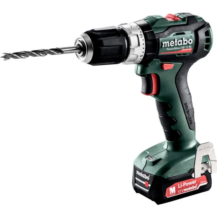 Metabo 12V Akku Schlagbohrmaschine POWERMAXX SB 12 BL 2x Akku 20 Ah (601077500) – Bild 1