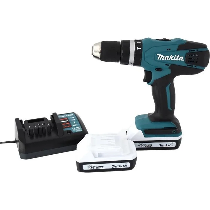 Makita HP457DWE 10 - 18V G-Serie Akku Schlagbohrschrauber (2 x 1,3 Ah) mit Ladegerät im Koffer – Bild 1