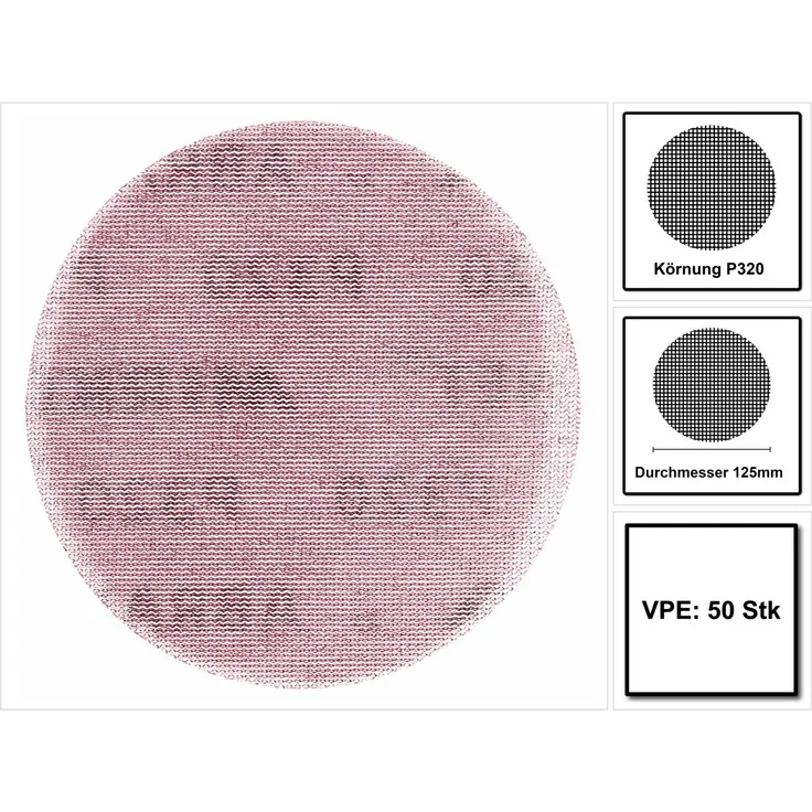 Mirka ABRANET Schleifscheiben Grip 125mm P320 50 Stk. (5423205032 )