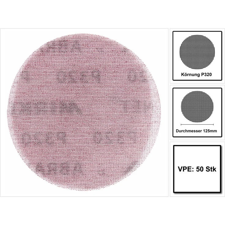 Mirka ABRANET Schleifscheiben Grip 125mm P320 50 Stk. (5423205032 )
