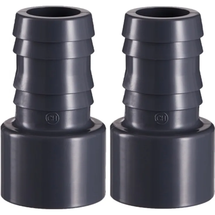 well2wellness 2 x PVC Druckschlauchtülle mit Klebeanschluss 50 x 38 mm