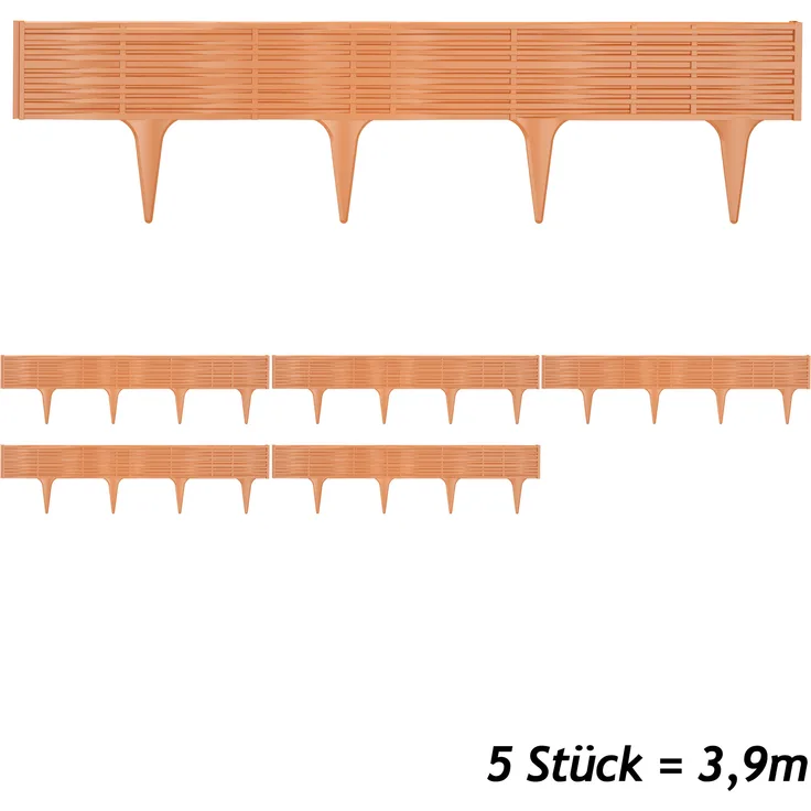 Prosper Plast ibra-r624 390 x 18,65 mm cm Garten Bordüre – terracotta (12-teilig)