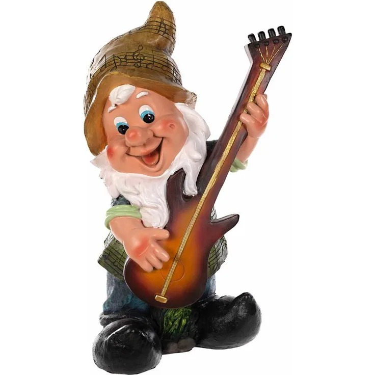 Gartenzwerge 46cm Kapelle Süße Figuren Zwerg Gartendeko Gartenwichtel,Gitarre-16111-2 - Birendy