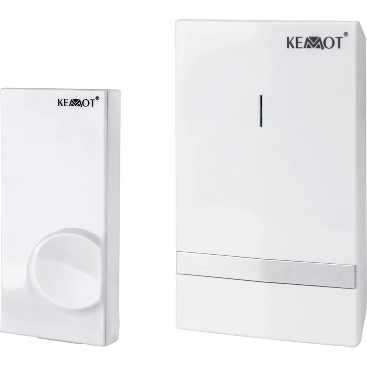 KEMOT URZ3262 Funk-Türklingel (mit 230V Stecker)- 48 Melodien, Weiß