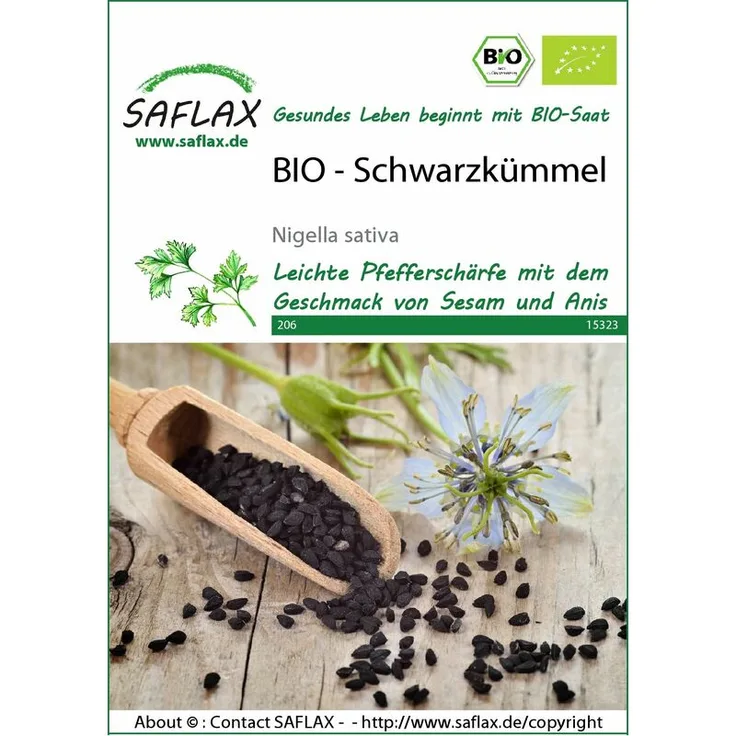 SAFLAX Schwarzkümmel Kümmelsamen von Saflax