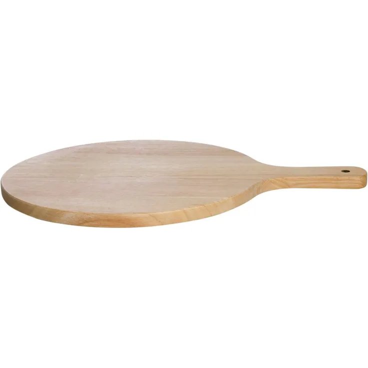 Allgrill Holzbrett mit Handgriff für Pizza und Flammkuchen Ø 30x1,5 cm Serviertablett
