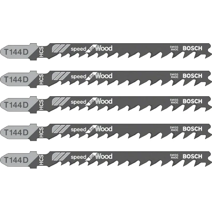 Bosch Professional Stichsägeblatt (5 Stück, für Weichholz und Platten bis zu 50 mm, Zubehör für Stichsäge)
