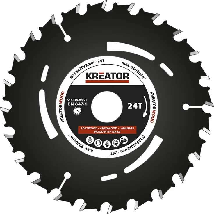KREATOR KRT020301 KRT020301 Pista Madera 135mm24d