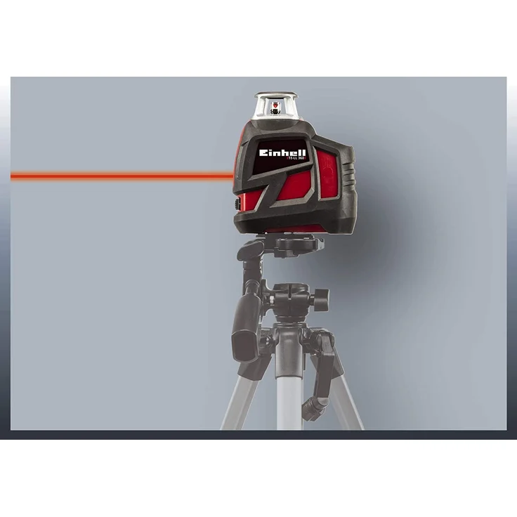 Einhell 360° Laser TE-LL 360 (Arbeitsbereich 20 m, Nivellierbereich 4 °, Sofgrip, Inkl. höhenverstellbarer Wandhalterung, Inkl. praktischer Aufbewahrungstasche) – Bild 2