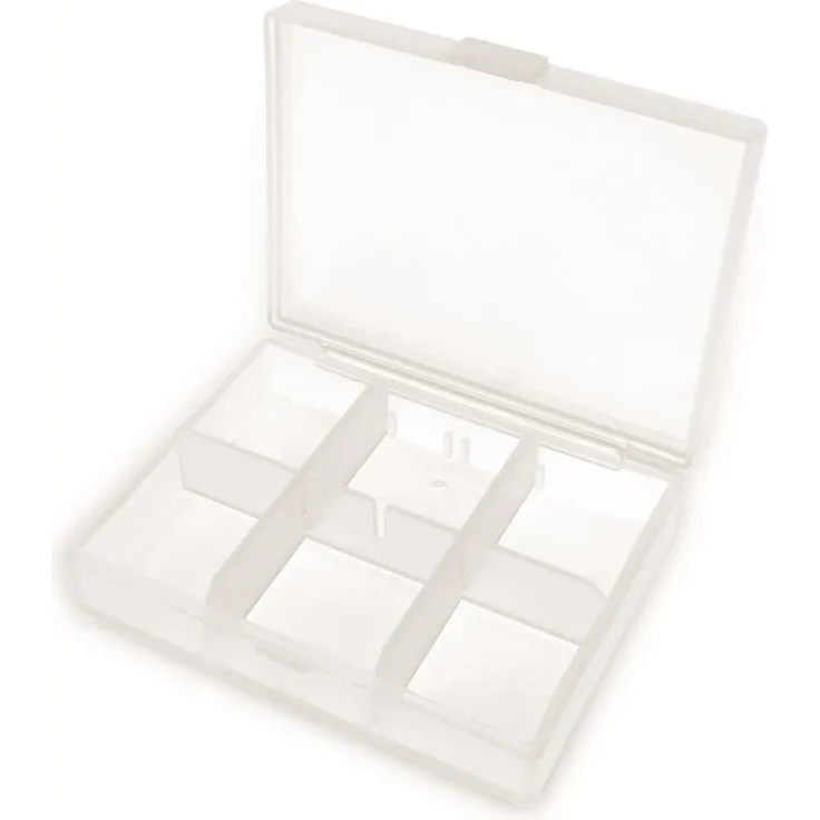 Sortimentsbox, 84x63x20, 6 Fächer, PP, transparent