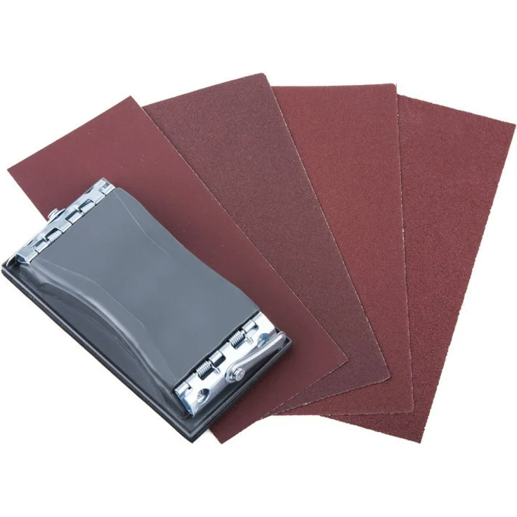 Wolfcraft 2877000 Handschleifklotz, mit 40 Schleifblättern