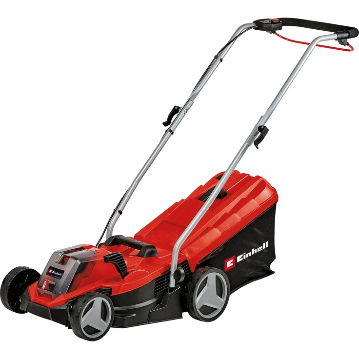 Einhell Akku-Rasenmäher GE-CM 18-33 Li - 1x4,0 Ah - Power X-Change - Li-Ion, bis 200 m², 33 cm Schnittbreite, 5x zentrale Schnitthöhenverstellung, 30 L Behältervolumen, inkl. 4,0 Ah PXC-Akku + Ladegerät – Bild 1