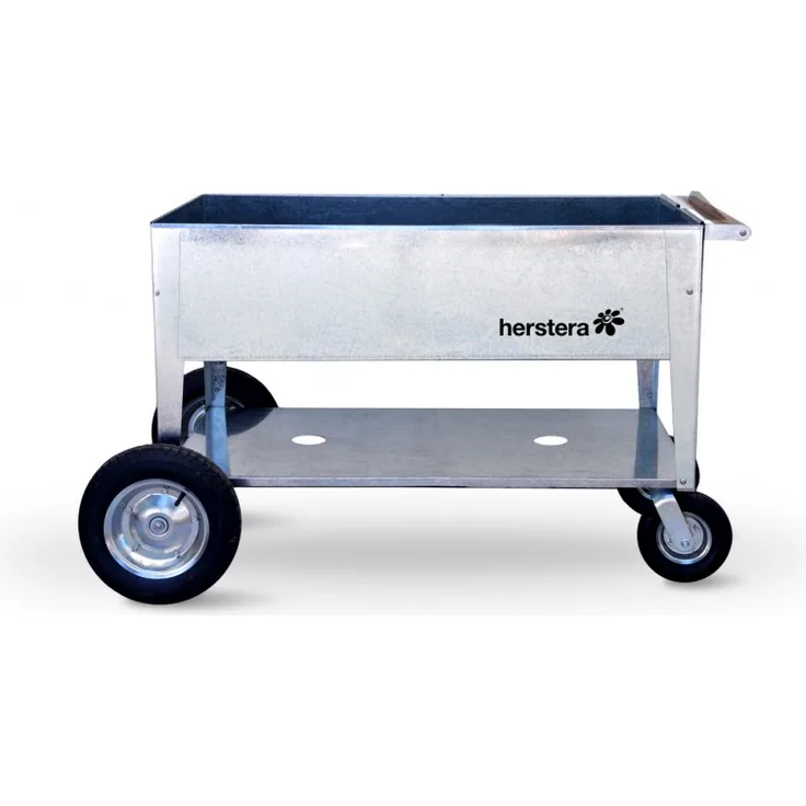 Herstera Hochbeet Kräuterfabrik Swivel 120 x 80 x 60 cm, silber