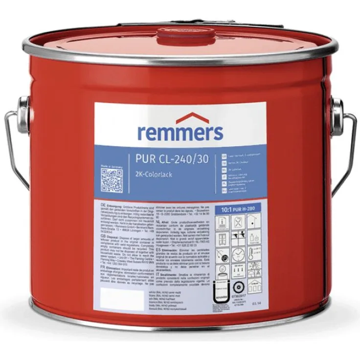 PUR CL-240-30-Colorlack, halbmatt - RAL9010 Reinweiss - 5 ltr - Remmers