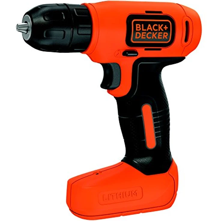 Black+Decker Ultra-Kompakt-Bohrer, Akkubohrer (7.2V, 1.5Ah Li-Ion Akku, 10mm Schnellspannbohrfutter, Griffgummierung, leichtes Kompaktdesign, Akku, 600mA USB Ladekabel, integrierter Akku) BDCD8 – Bild 1