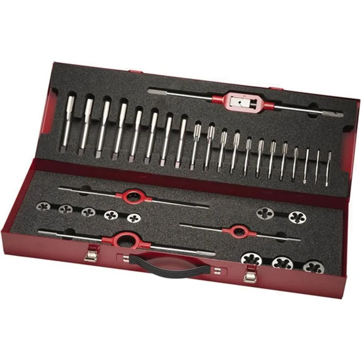DORMER Gewindeschneidzeugsatz HS-14M M6-M20 34 teilig HSS Metallkassette