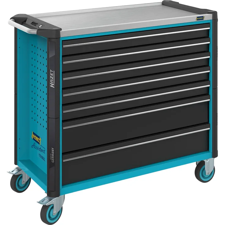 HAZET Werkstattwagen Assistent 179 N XXL - HZ179NXXL-8-378 befüllt, pulverbeschichtet, kratzfest, kugelgelagert, kippsicher