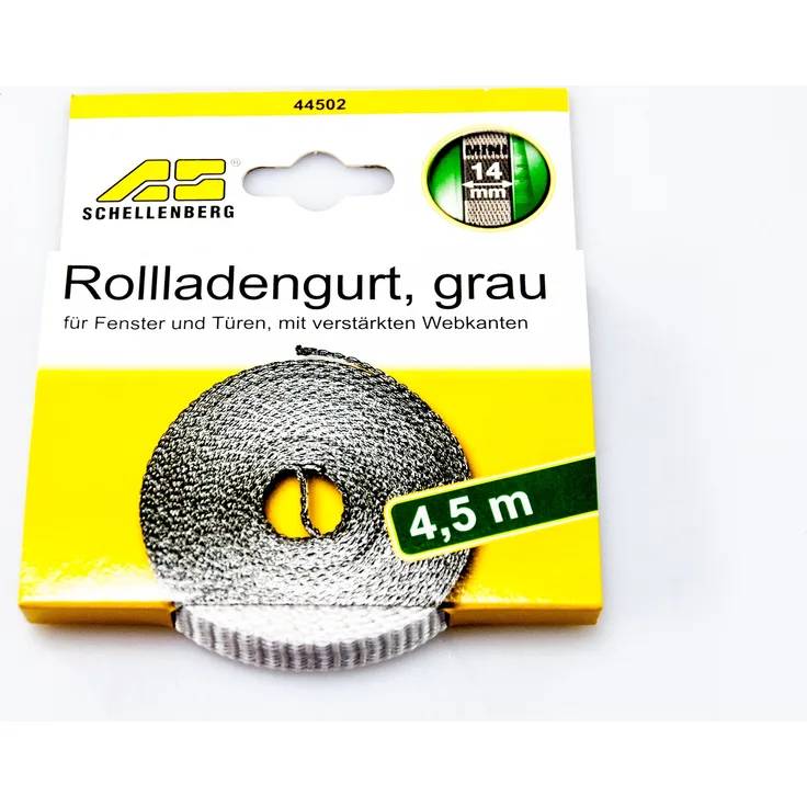 GURTBAND Rolladengurt 44502 Mini 14 Mm 4,5mtr Grau