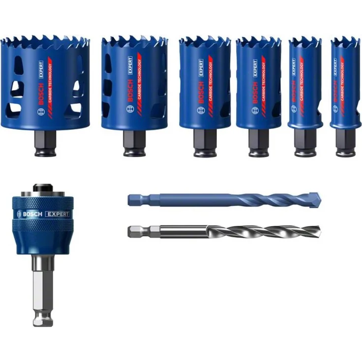 Bosch Expert Tough Material Lochsäge-Set, 22-25-35-40-51-68 mm, 9-tlg. - Preisvergleich – Bild 1