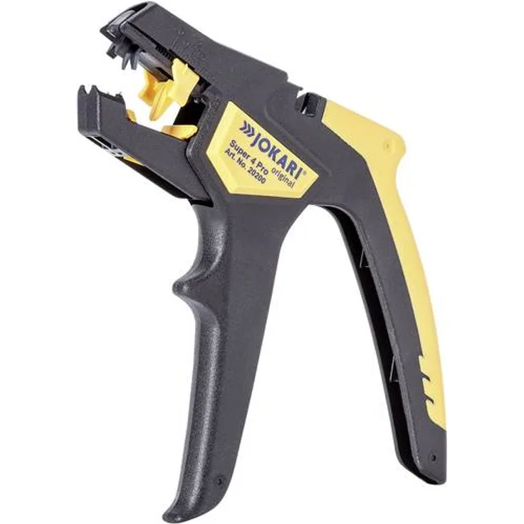 Jokari Abisolierzange Super 4 Pro (für Leiterquerschnitte von 0,2-6mm², Längenanschlag verstellbar 5-15 mm, Griff ergonomisch, Klingen auswechselbar) 460300