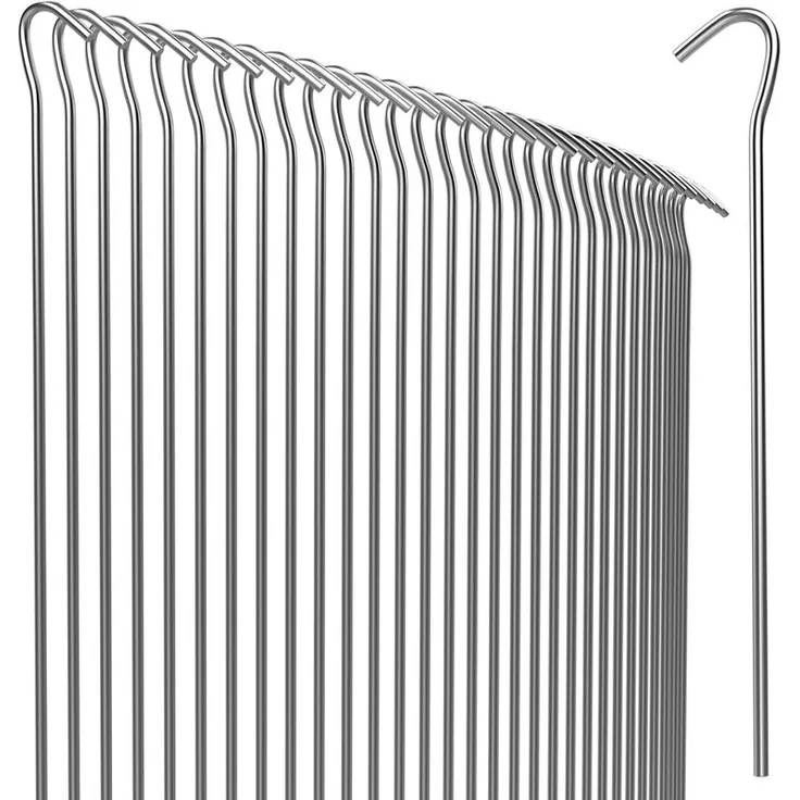 Heringe Erdnagel Ø 3,5mm Stahl verzinkt Bodenanker 50er Set