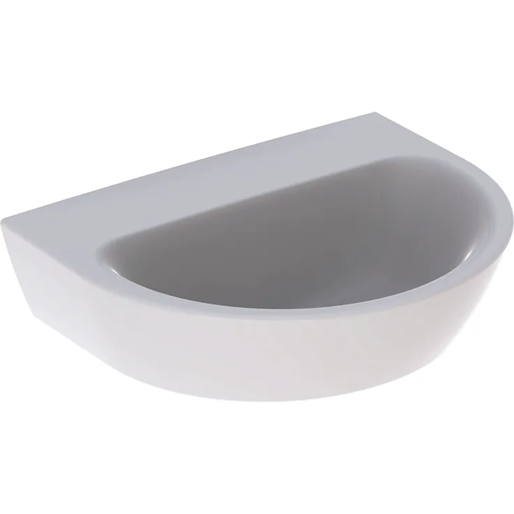 Geberit Renova Handwaschbecken, ohne Hahnloch, ohne Überlauf, Breite: 45cm, Farbe: Weiß - 500.497.01.1