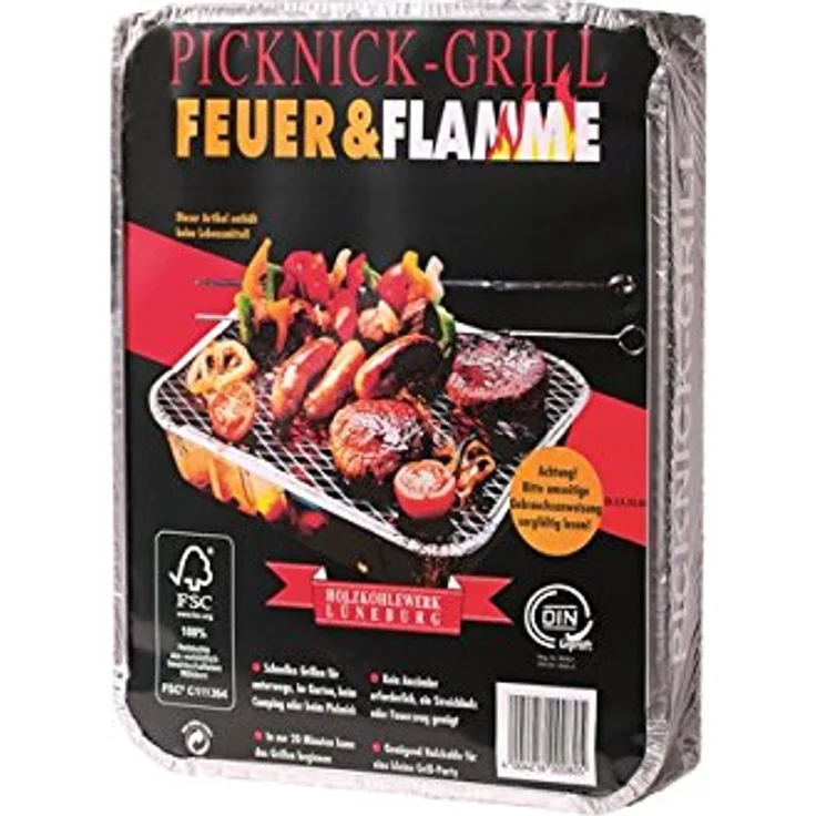 Feuer & Flamme - Picknick Holzkohlegrill – Bild 1