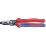 KNIPEX 95 12 165 Kabelschere mit Mehrkomponenten-Hüllen brüniert 165 mm