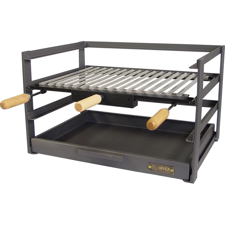 Imex El Zorro Holzkohlegrillschublade mit Holzkohlegrill, Schwarz, 57 x 41 x 35 cm, 71478.0