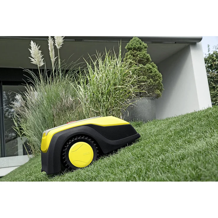 Kärcher Mähroboter RLM 4 - Bis zu 45 % Steigung, Regensensor, Schnitthöhe 25 - 55 mm, Kollisionsschutz, automatisches Ladesystem, saubere Ränder, inkl. Begrenzungskabel, Rasennägel - 1.445-000.0, 20 cm Schnittbreite – Bild 4