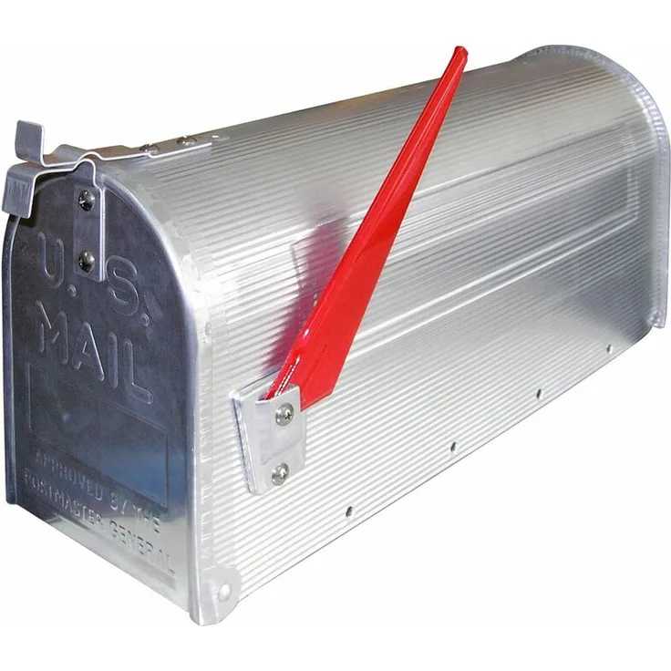 Dema - Amerikanischer Briefkasten American Mailbox Zeitungsrolle Postkasten Alu silber