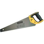 Stanley JetCut feine Handsäge 2-15-595 in 450 mm Länge Säge für Holz, Kunststoff, Laminat mit Griff aus Bi-Material, verbesserter Verzahnung & 45-90° Anschlag für präzises Sägen