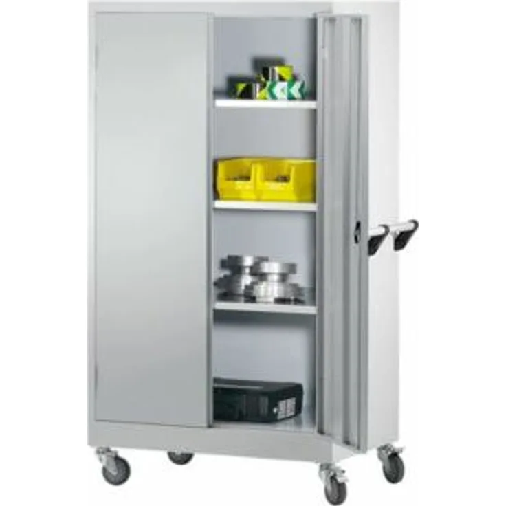 Certeo - Fahrschrank - HxBxT 1680 x 920 x 610 mm - lichtgrau RAL 7035 Fahrbare Schränke